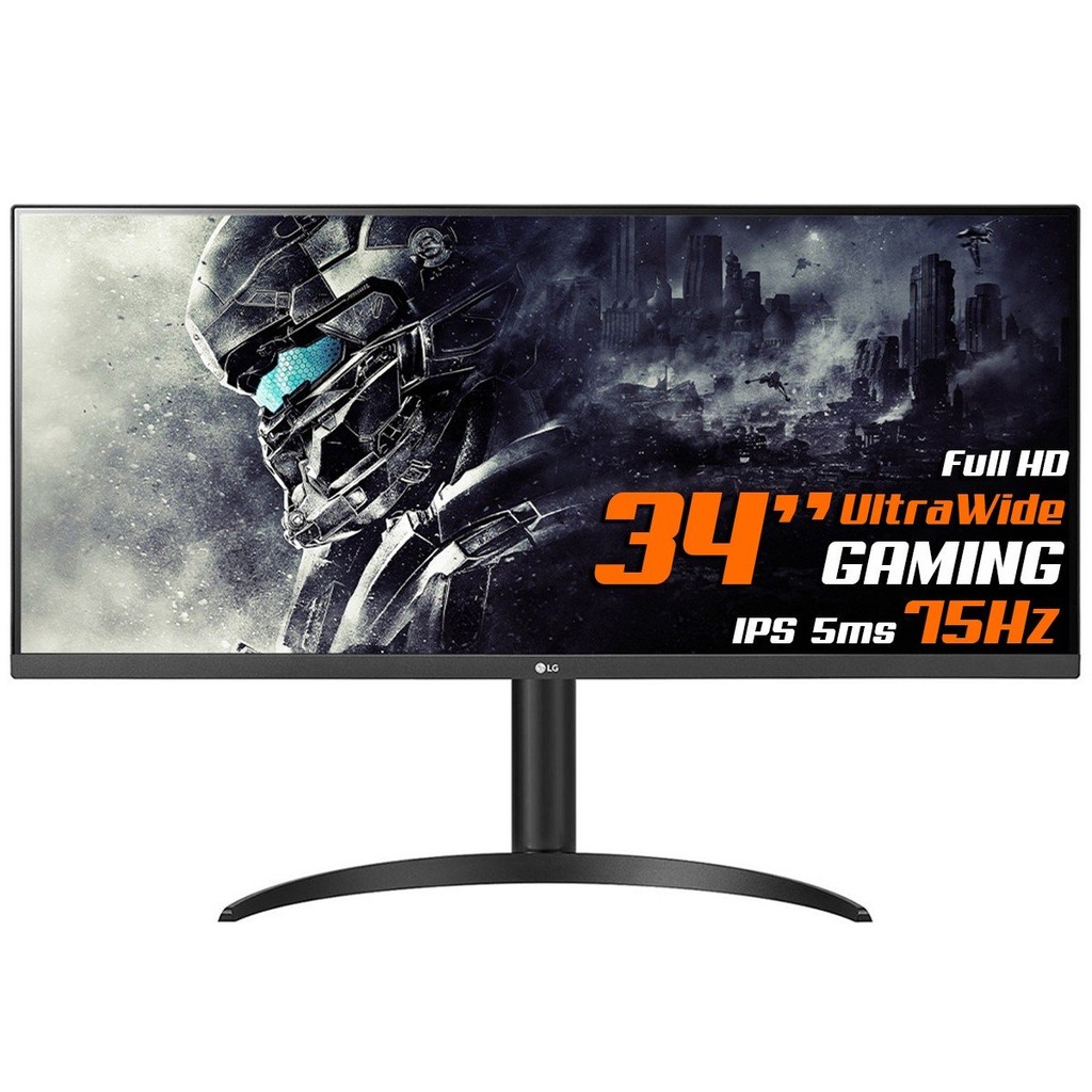 MONITOR GAMER LG, 34 POL, ULTRAWIDE, FULL HD, IPS, 95% SRGB, HDR, FREESYNC, Fone