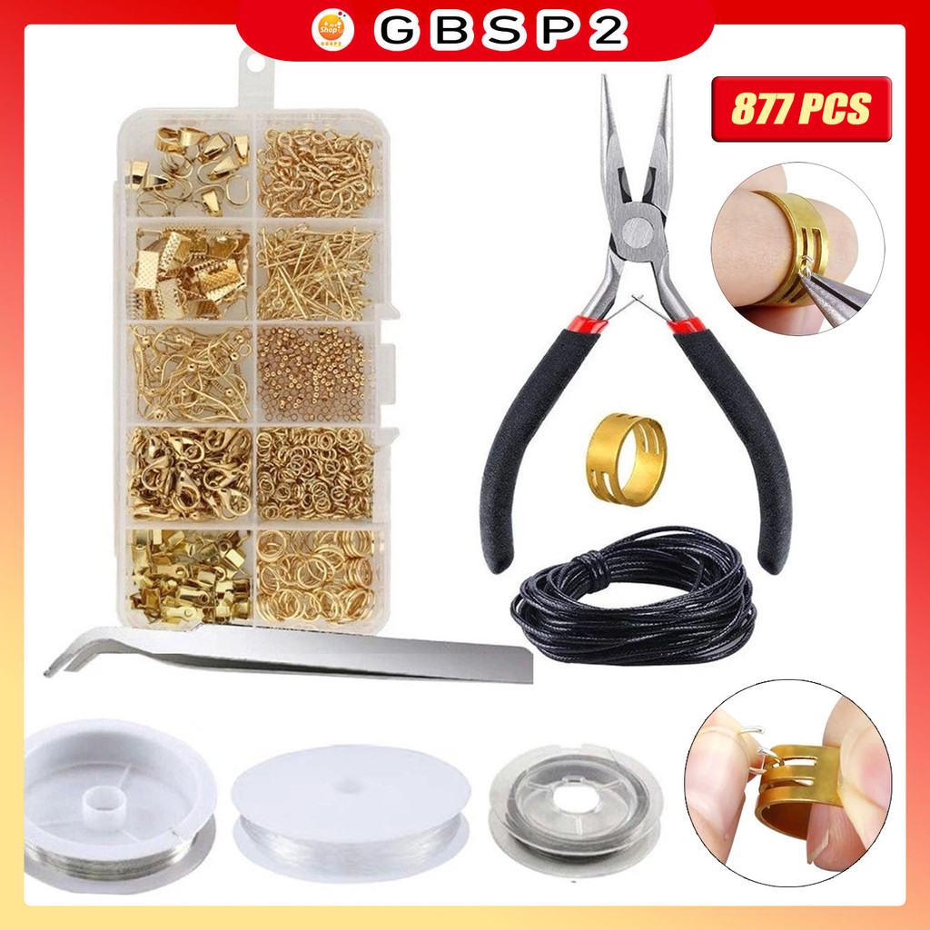 Kit 877 Pcs Bijuterias Para Fazer Jóia Diy Com Alicate Pinça Acessórios Alicates De Jóias E Fios De Contas