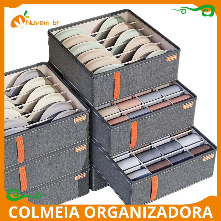 Colmeia Organizadora Plus De Gavetas e Divisórias Organizador de Guarda Roupas Peças Intimas Meias