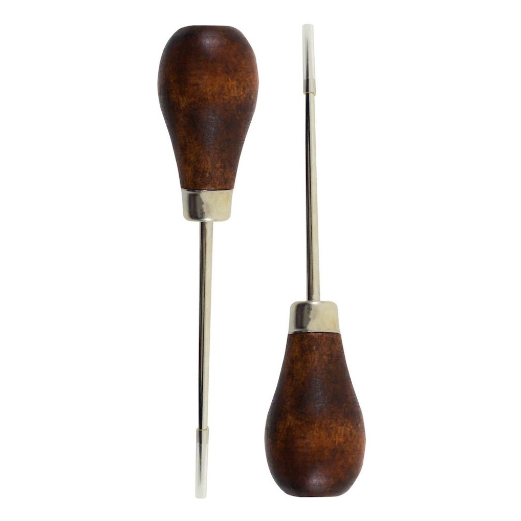 02 Furadores Agulhão Manual Cabo Madeira Costura Patchwork 11,5cm Artesanato Lanmax Couro Artesanato