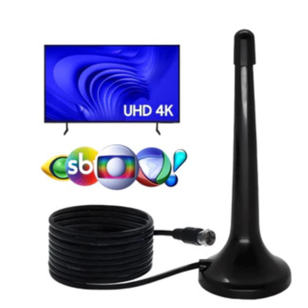 Antena 5 Metros Digital Interna Externa Full Hdtv 4K Cabo Grande antena digital para tv e conversor digital tv