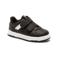 Tênis Infantil Menino Preto Fecho Duplo Calce Fácil Confortável Leve Casual Escolar 23302 Pequito