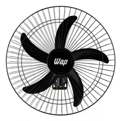 Ventilador Parede WAP Rajada Pro 60cm 5 Pás Preto Bivolt FW00666