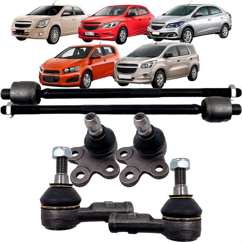 Kit Pivô Suspensão Barra Axial Terminal Direção Hidráulica Cobalt Onix Prisma Sonci Spin 2011 A 2016