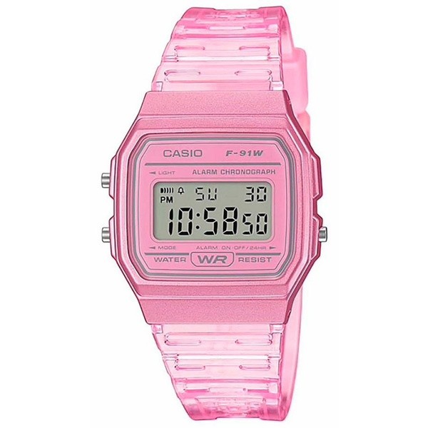 Relógio Casio Vintage Digital F-91WS-4DF Rosa