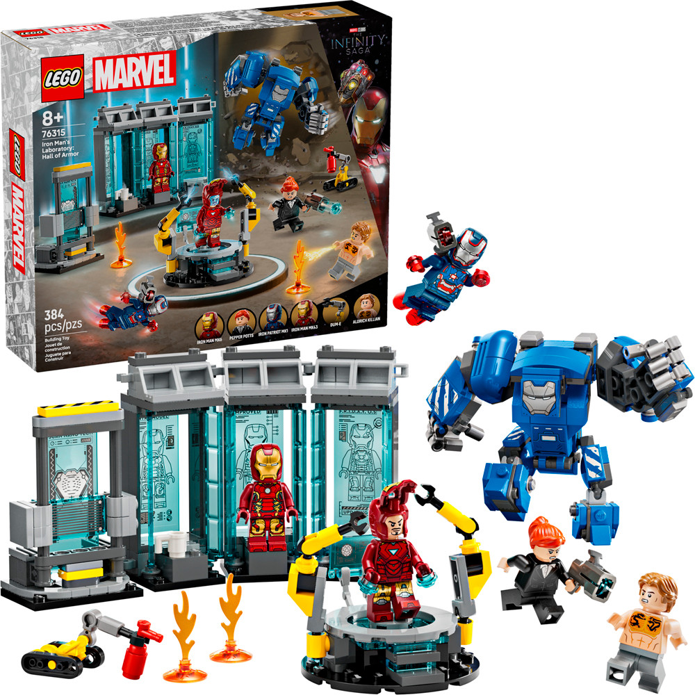 Lego Super Heroes Homem de Ferro Armaduras 76315 com 384pcs