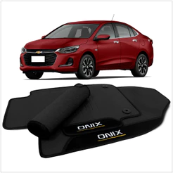 Jogo de Tapete Completo Personalizado Onix 2020 a 2025 Linha Premium Carpete Borracha