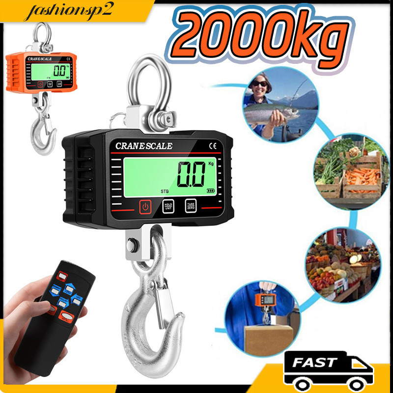 2000 Kg  Big Bag Gancho Suspensa De Pes Display LCD Balança Eletrônica Industrial  Lcd Portátil Com Gancho