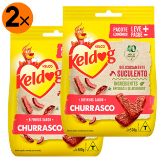 Kit 2 Bifinho Keldog para Cães Sabor Churrasco  - 500 g em Oferta na Shopee