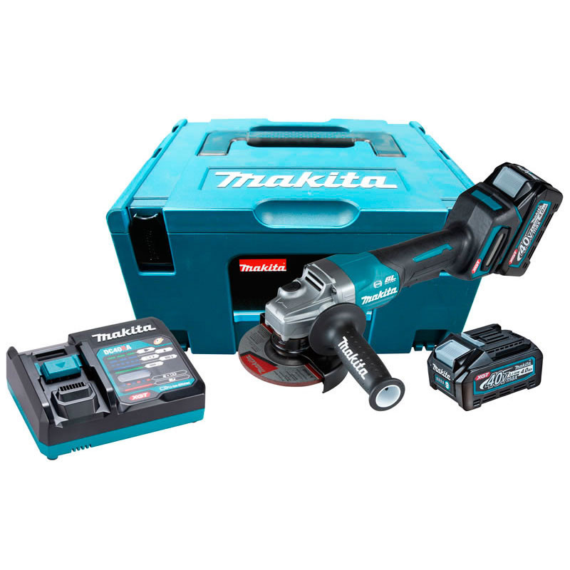 Esmerilhadeira Angular MAKITA GA031GM201 40V 4,0Ah 125mm com 2 Baterias Maleta MakPac e Carregador 127v