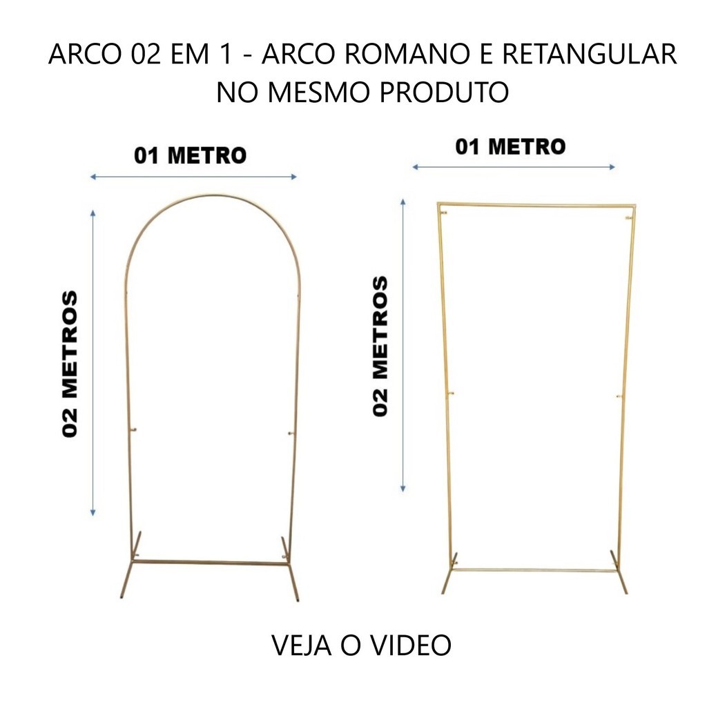 LANÇAMENTO!! ARCO DE FESTA SUPORTE ESTRUTURA DE FESTA 2 EM 1 ROMANO RETANGULAR-  BEXIGAS DECORAÇÃO FESTA PEGUE MONTE em Oferta na Shopee