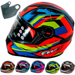 Capacete Fw3 Integral Gtx Fox C/ Viseira Fumê