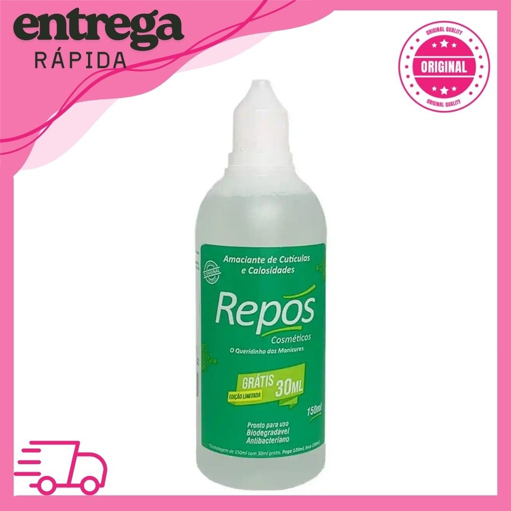 Amaciante de Cutícula e Calosidade Liquido 150ml  - Repos em Oferta na Shopee