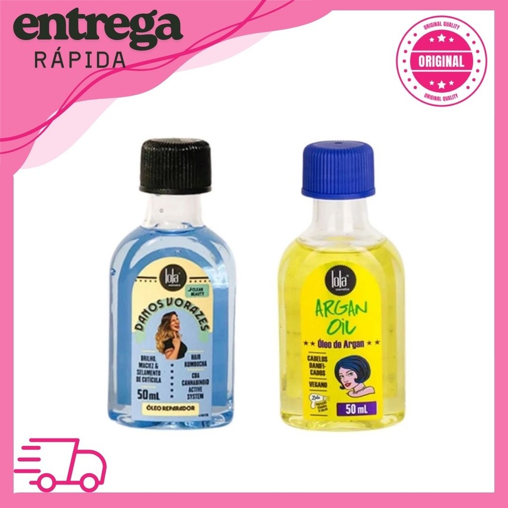 Lola Kit Oleo Danos Vorazes e  Oleo de Argan 2 Itens em Oferta na Shopee