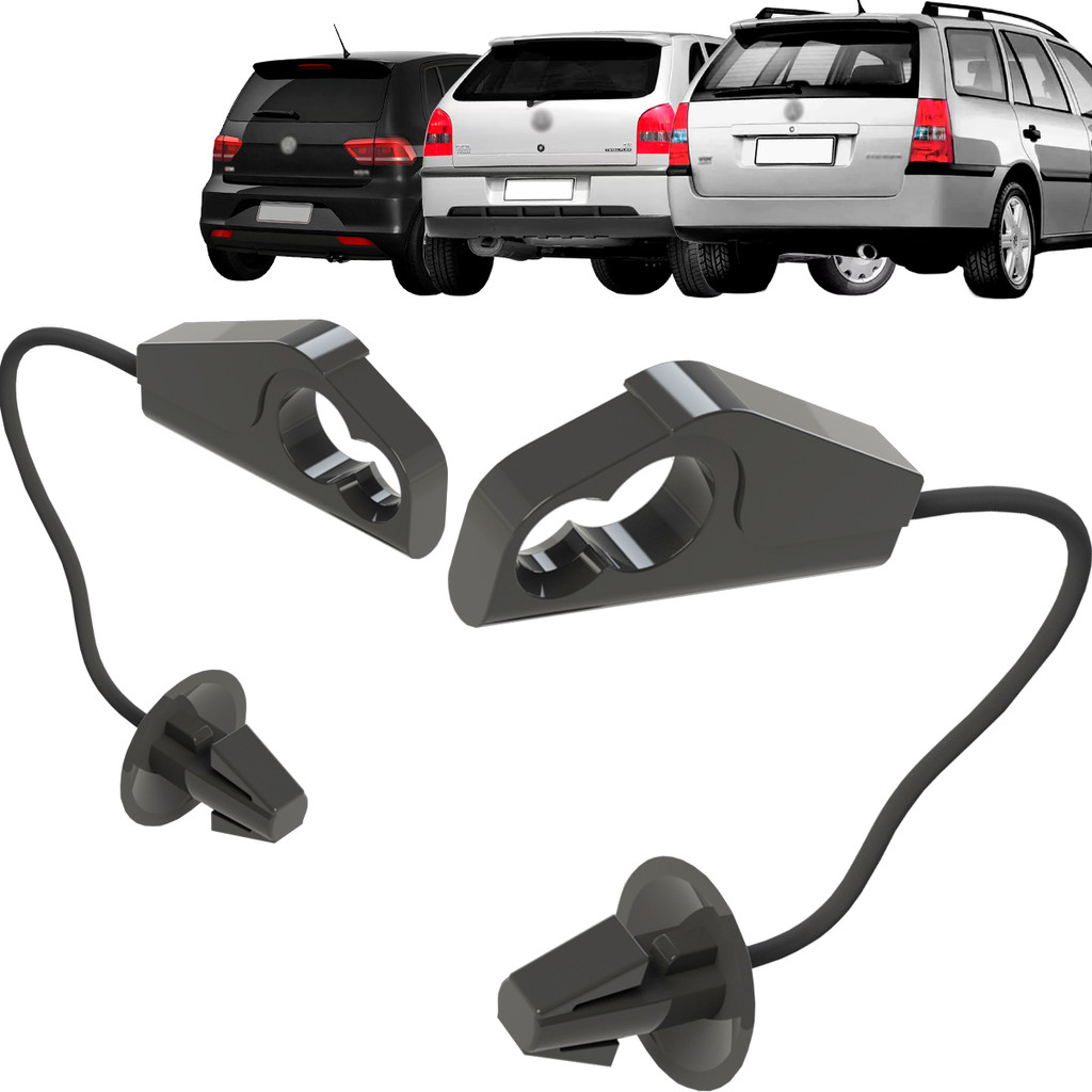 Kit Grampo Presilha 2 Peças Corda Tampão Porta Malas Fox Gol Parati Saveiro G2 G3 G4