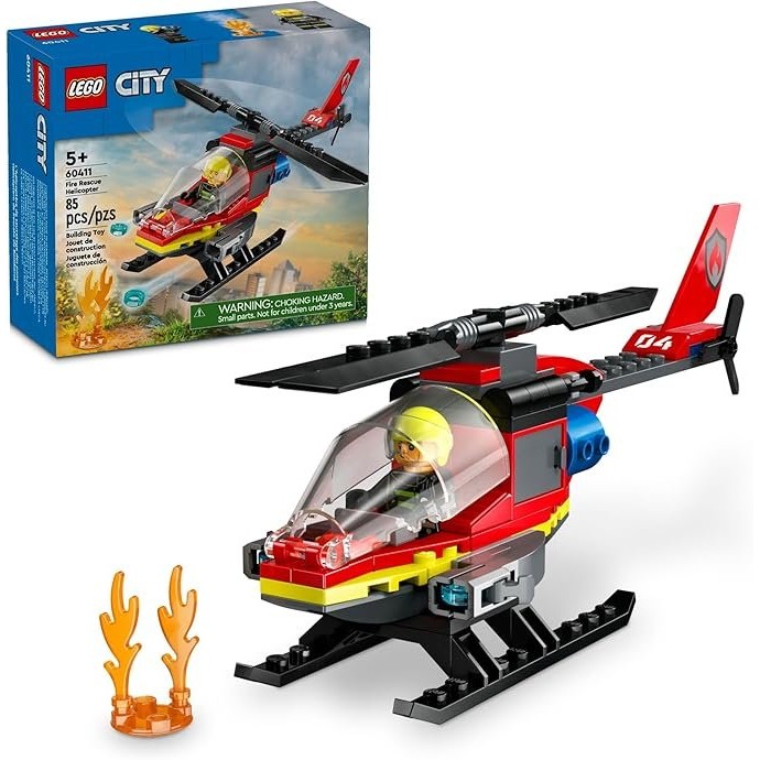 LEGO Set City Fire Helicóptero de Resgate dos Bombeiros
