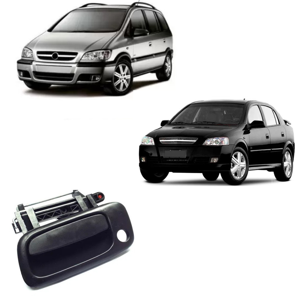 Macaneta Externa Porta Dianteira Astra 98 A 11 Zafira 01 A 12 Preto - C/ Furo Lado Esquerdo