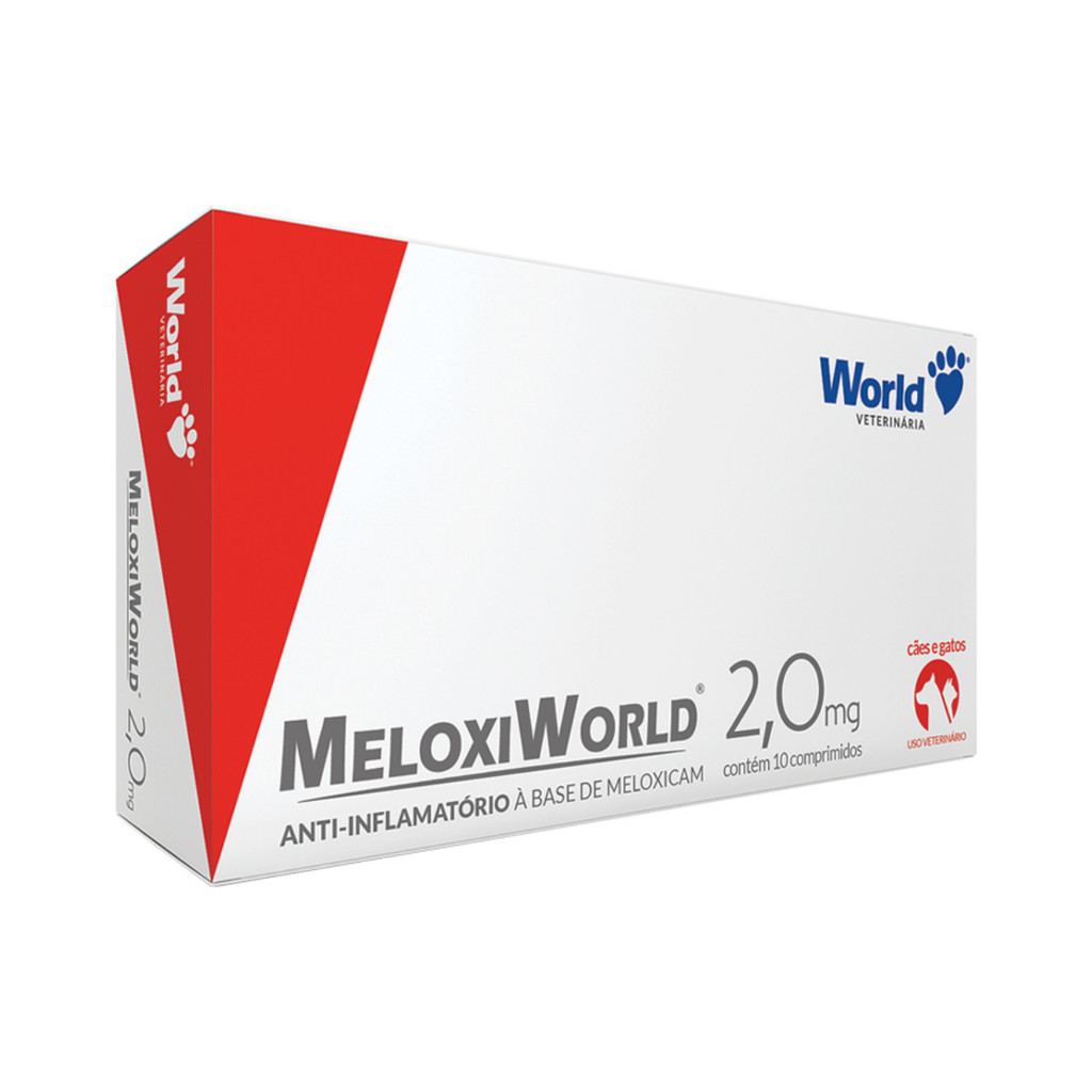 MeloxiWorld 2,0mg para Cães e Gatos de 20kg - 10 Comp - Pets
