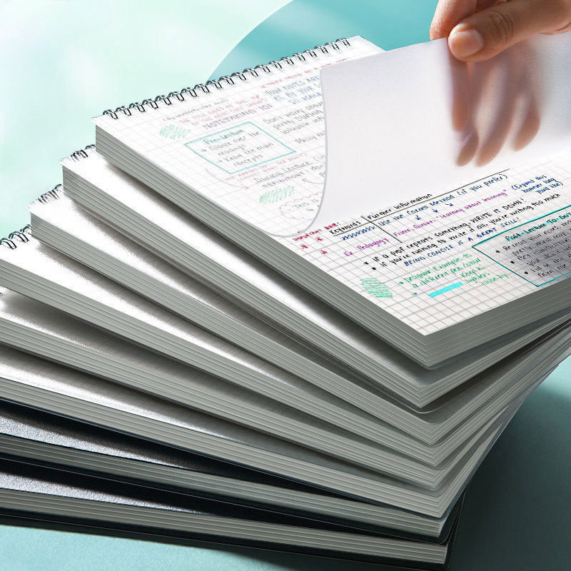 Novo Padrão Para Cima Flipping Coil Book Thickened Diary Simplicity Student Learning Supplies Classroom Notebook Linha Horizontal Caderno De Aula Ca