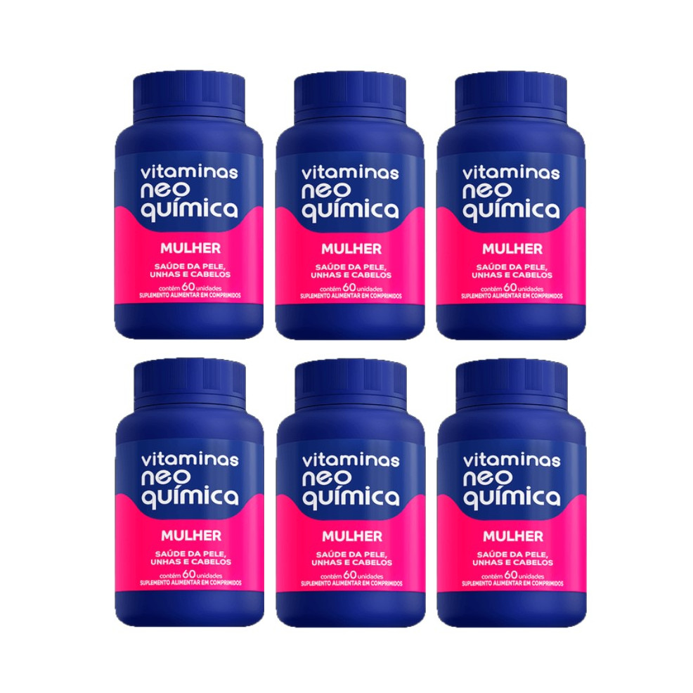 Kit Com 6x Vitaminas Mulher 60 Comprimidos - Neo Quimica