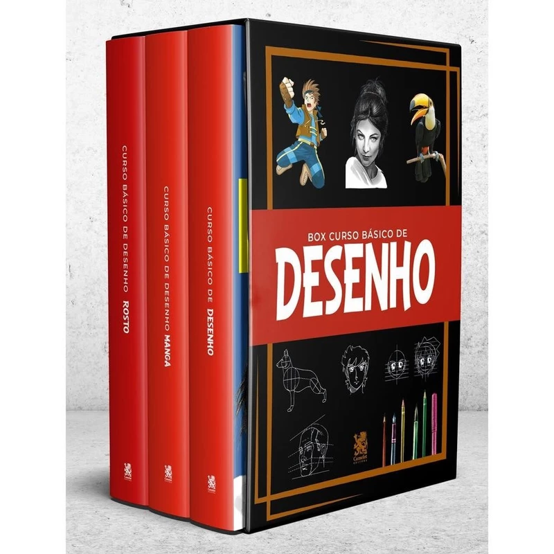 Box Curso Básico de Desenho com 3 Livros
