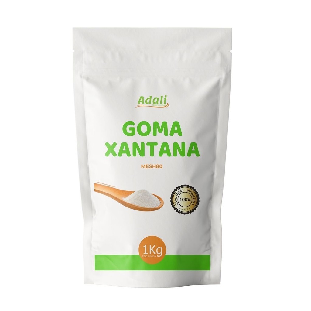 Goma Xantana 1kg Mesh 80 100% Pura e sem Glúten Adali