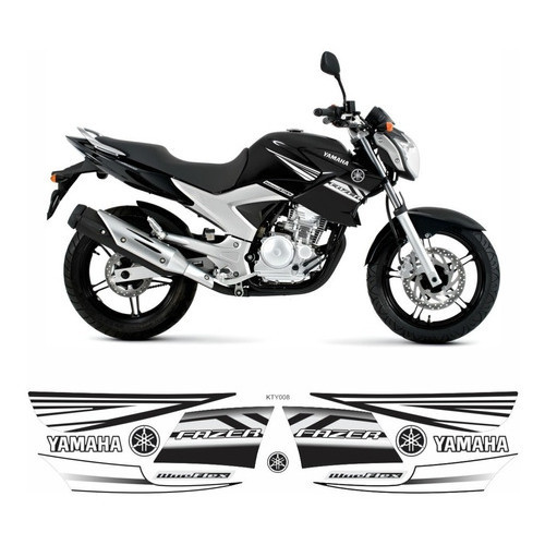 Adesivo Fazer 250 Flex Kit Carenagem 2013 2014 2015 Branco em Oferta na Shopee