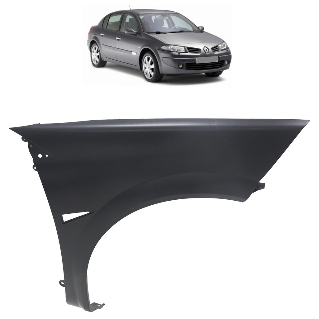 Paralama Dianteiro Megane 2005 2006 2007 2008 2009 2010 2011 2012 2013 2014 Preto