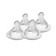 Kit 4 Bicos de Silicone Mamadeira Fluxo Super Rápido 6m+ MAM