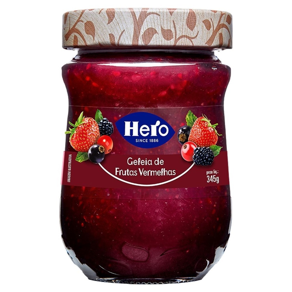 Geleia Hero Frutas Vermelhas 345G em Oferta na Shopee