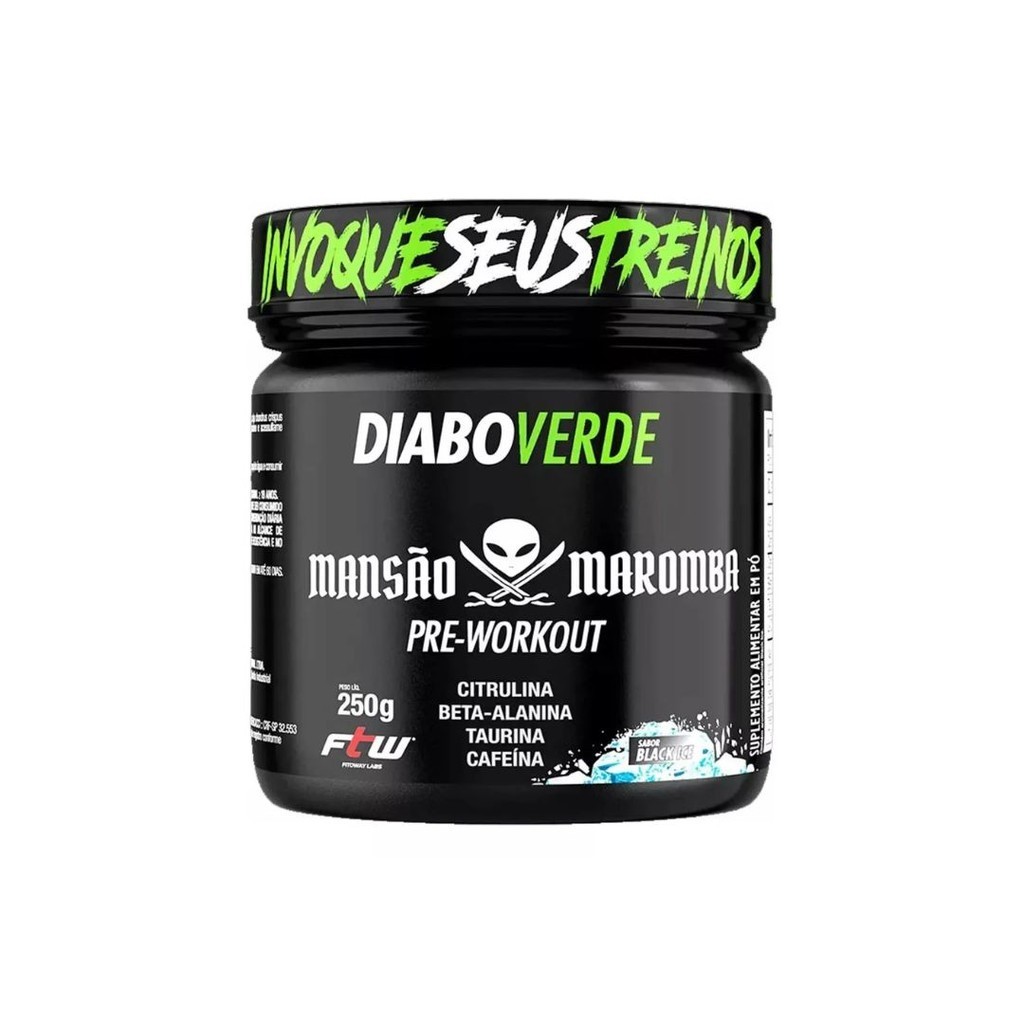 Ftw Mansão Maromba Pre Workout Diabo Verde Black Ice 250g