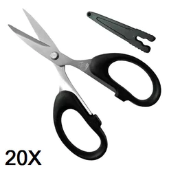 Kit 20 Tesoura Serrilhada Em Inox 12cm Corta Multifilamento