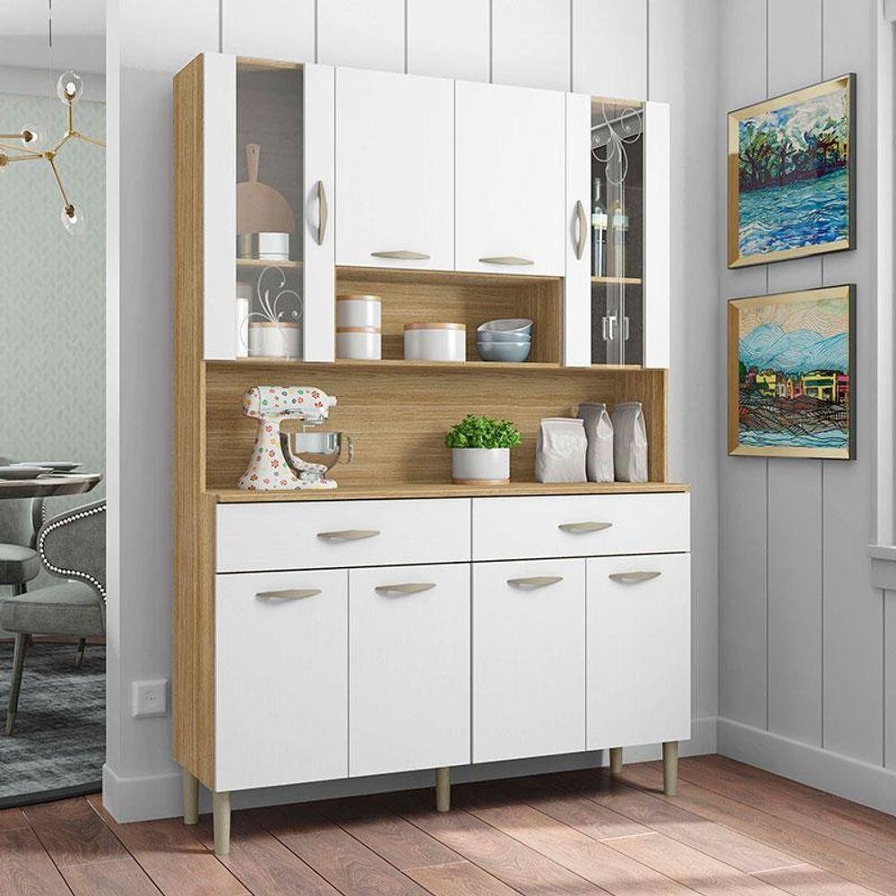 Kit Cozinha Ambiente Golden 8 Portas Freijó Supremo - Kits Paraná em Oferta na Shopee