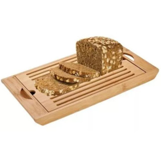 Tabua de Pão em Bambu Corte Migalheira Aparador Bandeja em Oferta na Shopee