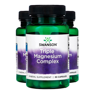 Kit 3x Complexo Triplo Magnésio 400mg Swanson 30 Caps Importado /Made in Usa em Oferta na Shopee