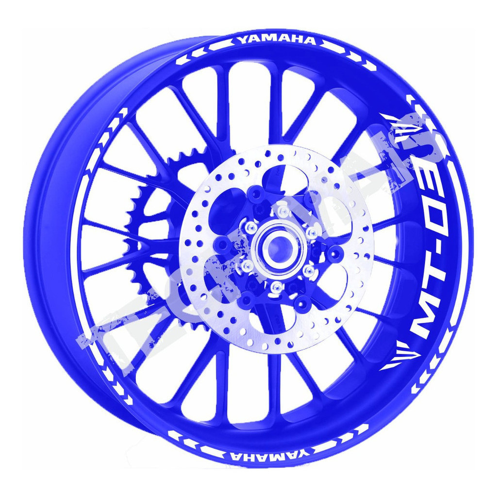 Adesivos Refletivo De Rodas Frisos Yamaha Moto Mt-03 8 Logos refletivo