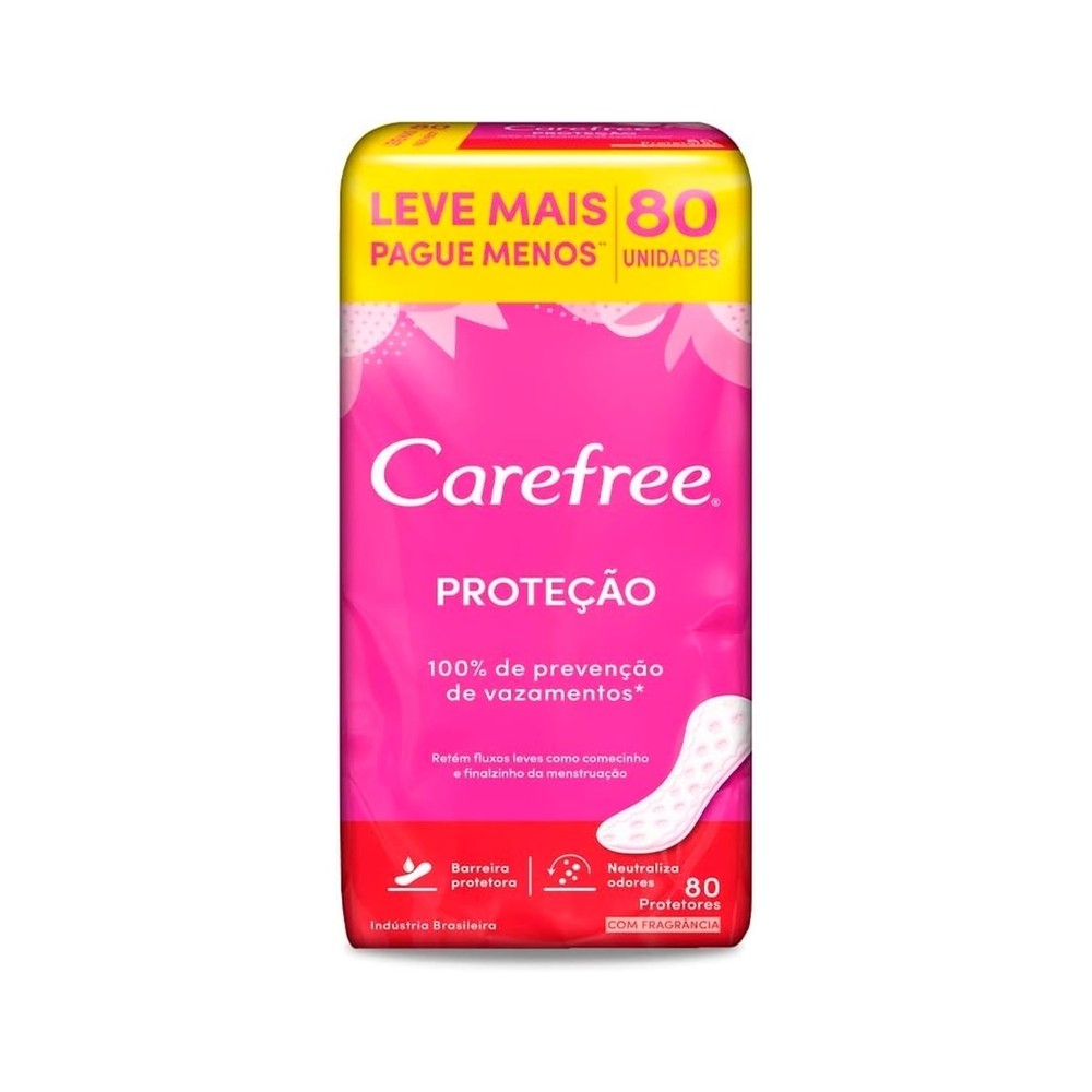 Protetor Diario Carefree Protecao com Perfume 80 Unidades Leve Mais Pague Menos - Health