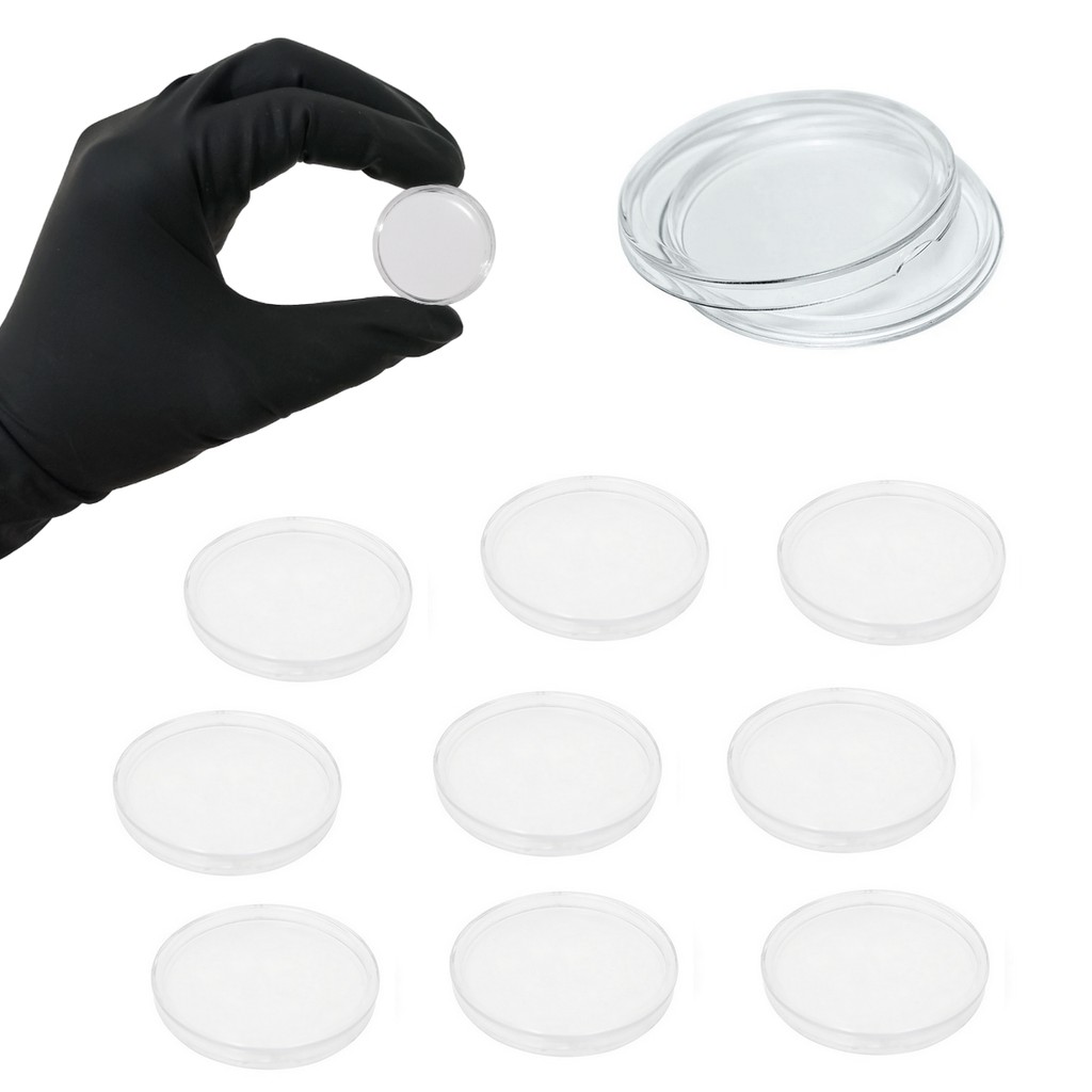Kit 10 Capsulas Case Porta Moedas De Acrílico 30mm Redondo Coin Holder