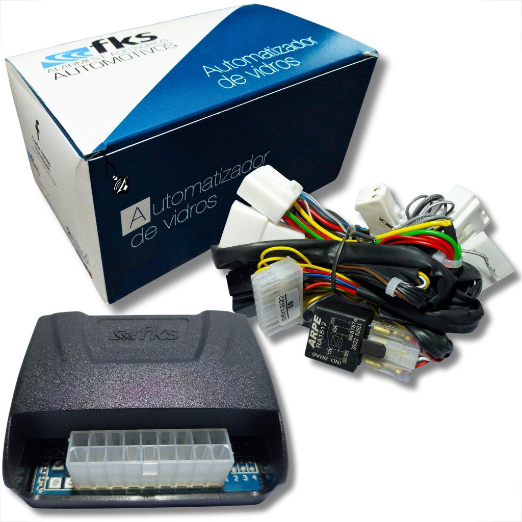 MÓDULO AUTOMAÇÃO DE VIDRO ELÉTRICO ESPECÍFICO TOYOTA LINHA YARIS 4 VIDROS FKS MLV45 TY16