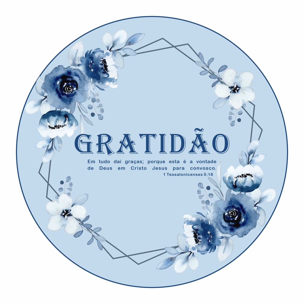 Painel Festa Gratidão Redondo Tecido Sublimado 1,50x1,50 em Oferta na Shopee