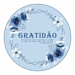 Painel Festa Gratidão Redondo Tecido Sublimado 1,50x1,50 em Oferta na Shopee