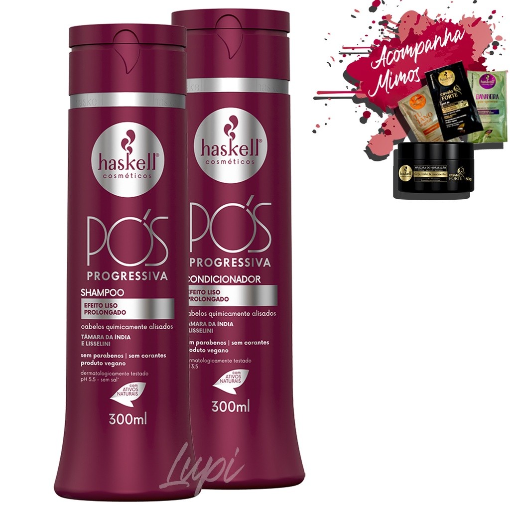 Kit Haskell Pos Progressiva Shampoo e Condicionador 300ml