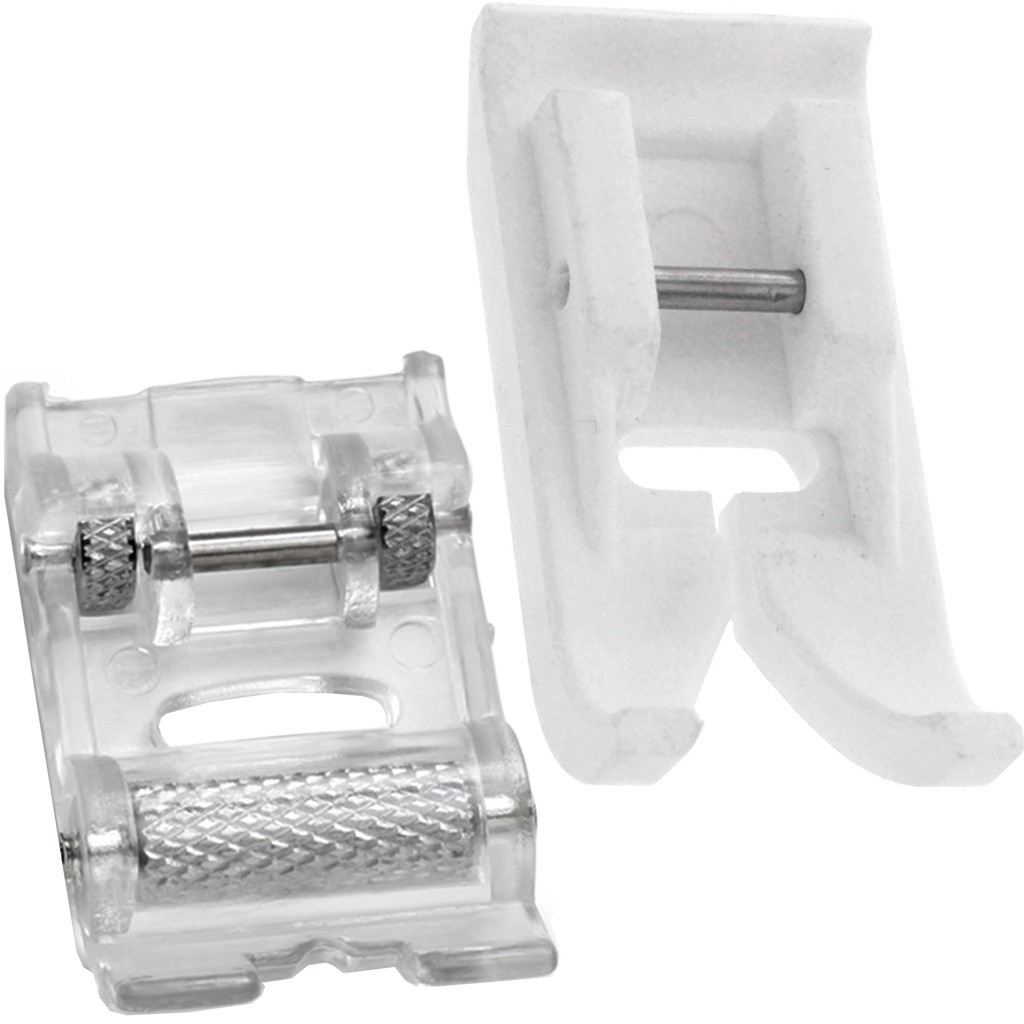 2 Sapatilha Calcador Deslizante Roletes Costurar Couro Manta