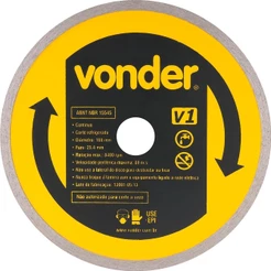 Disco Diamantado 180mm Contínuo Furo 25mm V1 Vonder