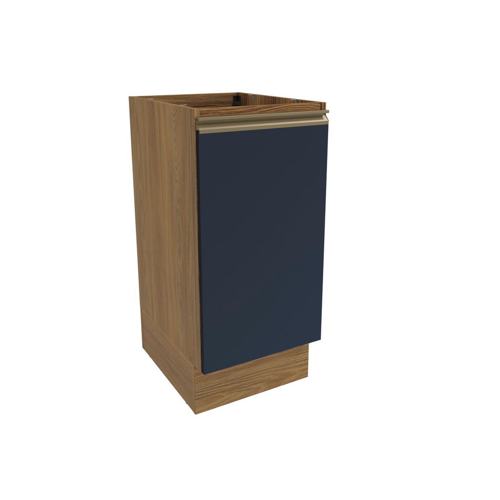 Balcão Celeste Kappesberg 100% MDF 1 Porta Nogueira/Azul 40cm