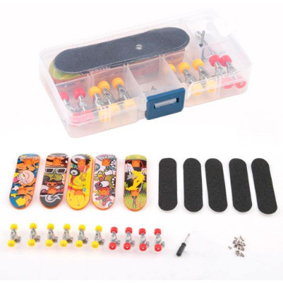Kit Skate de Dedo 5 peças skate, 5 lixas adesivas para montagem com chave e PARAFUSO. yobel em Oferta na Shopee