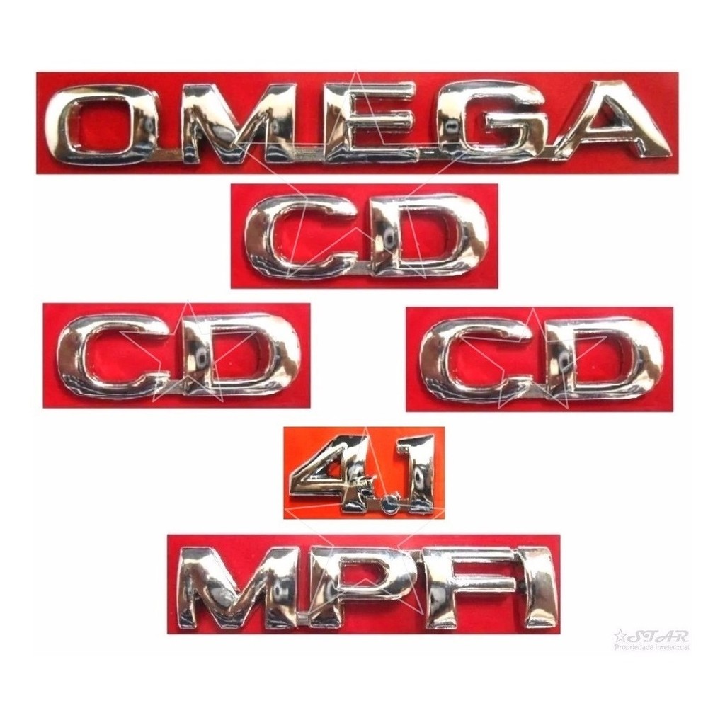 Símbolos Omega Cd 4.1 Mpfi + Laterais Cd - 1998