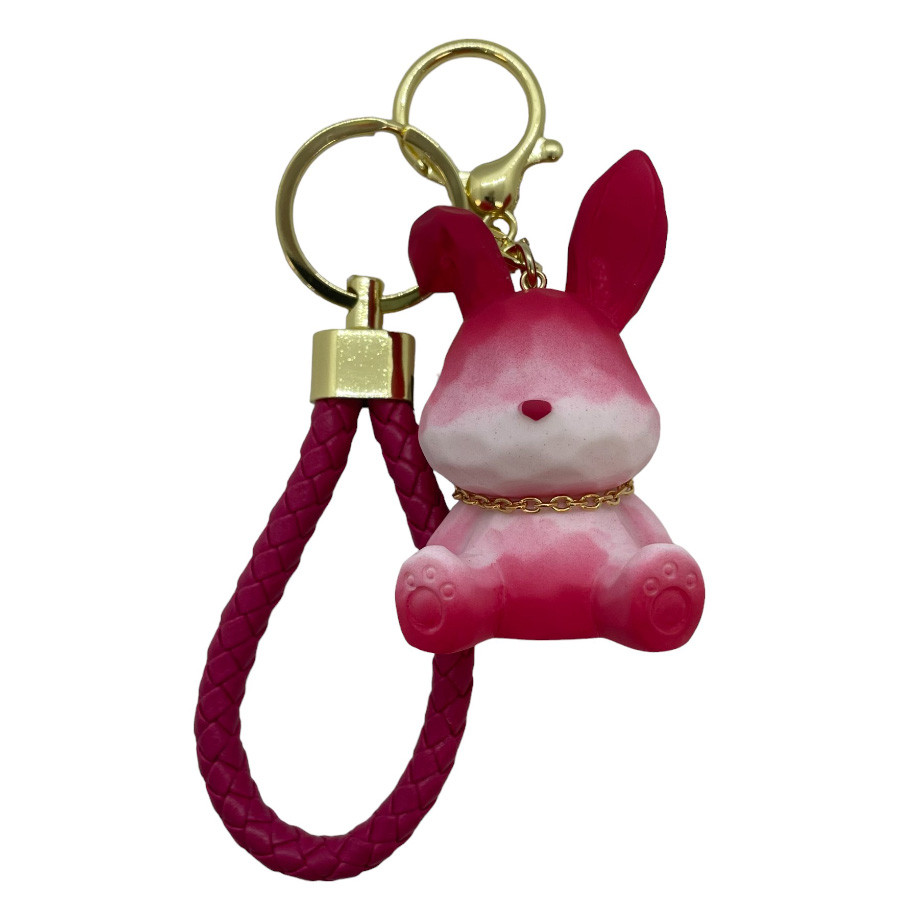 Chaveiro Coelho - Rosa Escuro - 7cm - 1 unidade - Rizzo