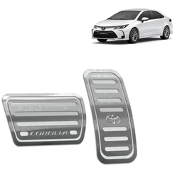 Pedaleira Corolla 20/.. Automático Aço Inox - Não fura o pedal
