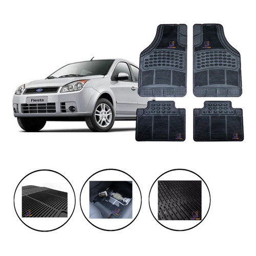 Jogo Tapete Carpete Borracha Ford Fiesta 1995 A 2010